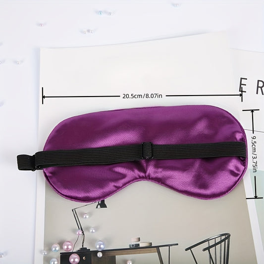 3pcs Soft Sleep Eye Masks with Adjustable Strap – Comfortable, Light-Blocking Eyeshades for Travel, Relaxation, and Aviation – Purple, Blue, Black – Extra Thick Lining, Imitation Fabric, One Size Fits All