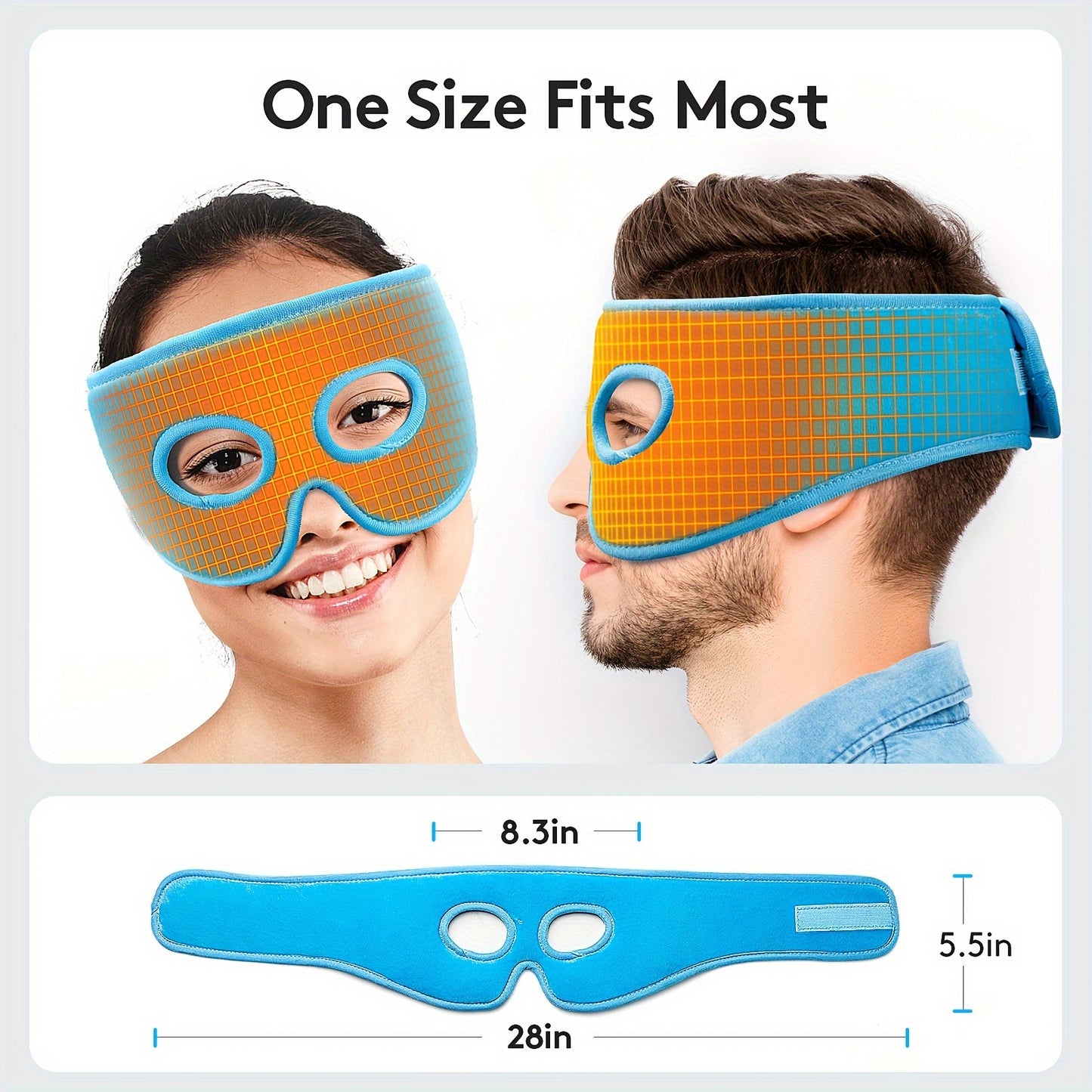 Heated Eye Mask, Eye Mask With 3 Temperature Adjustments And 5 Timer Settings, Extra Large Heated Eye Mask, Two Minute Quick Preheat, Essential For Home, Travel, Office, Perfect Gift.