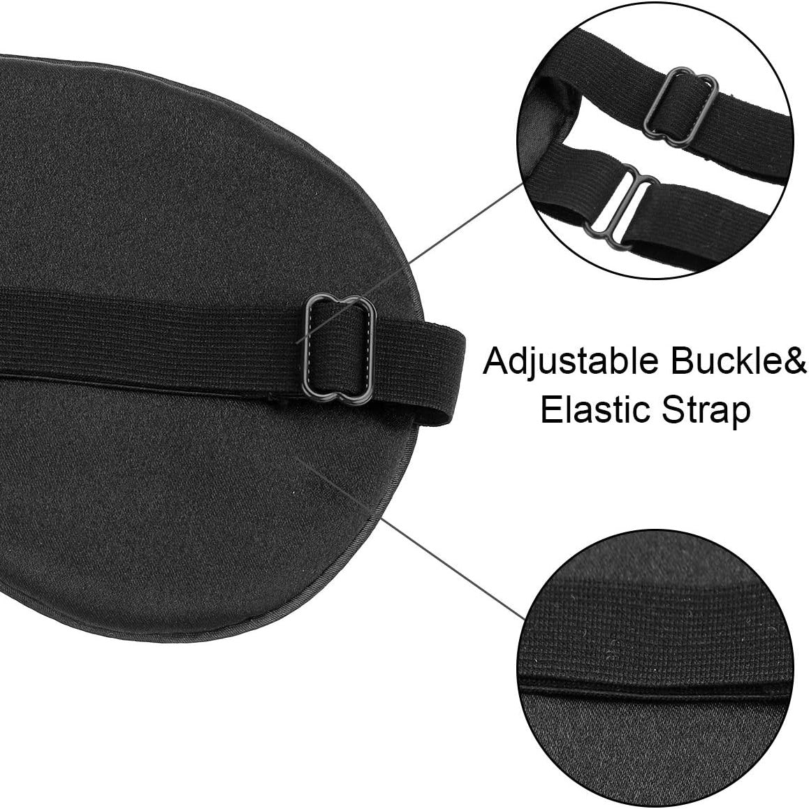 3pcs Soft Sleep Eye Masks with Adjustable Strap – Comfortable, Light-Blocking Eyeshades for Travel, Relaxation, and Aviation – Purple, Blue, Black – Extra Thick Lining, Imitation Fabric, One Size Fits All
