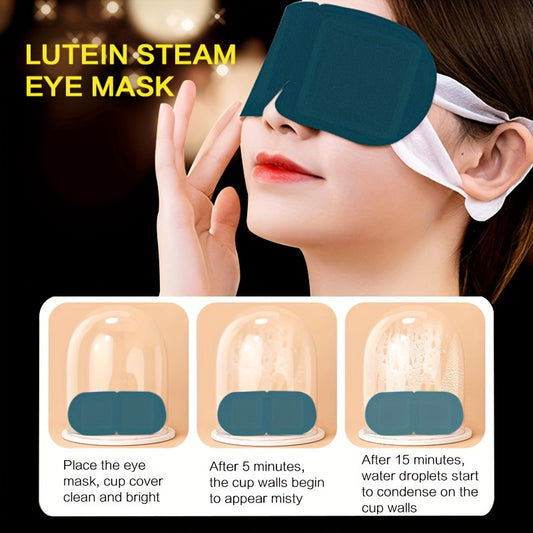 30pcs Lutein Self- Steam Eye Masks - Disposable Alcohol-Free Hot Compress Patches for Soothing Relief, All Light Beige Types, No Power Needed, Ideal for Sleep & Travel, Comfortable Fit Mask, No Alcohol Skincare