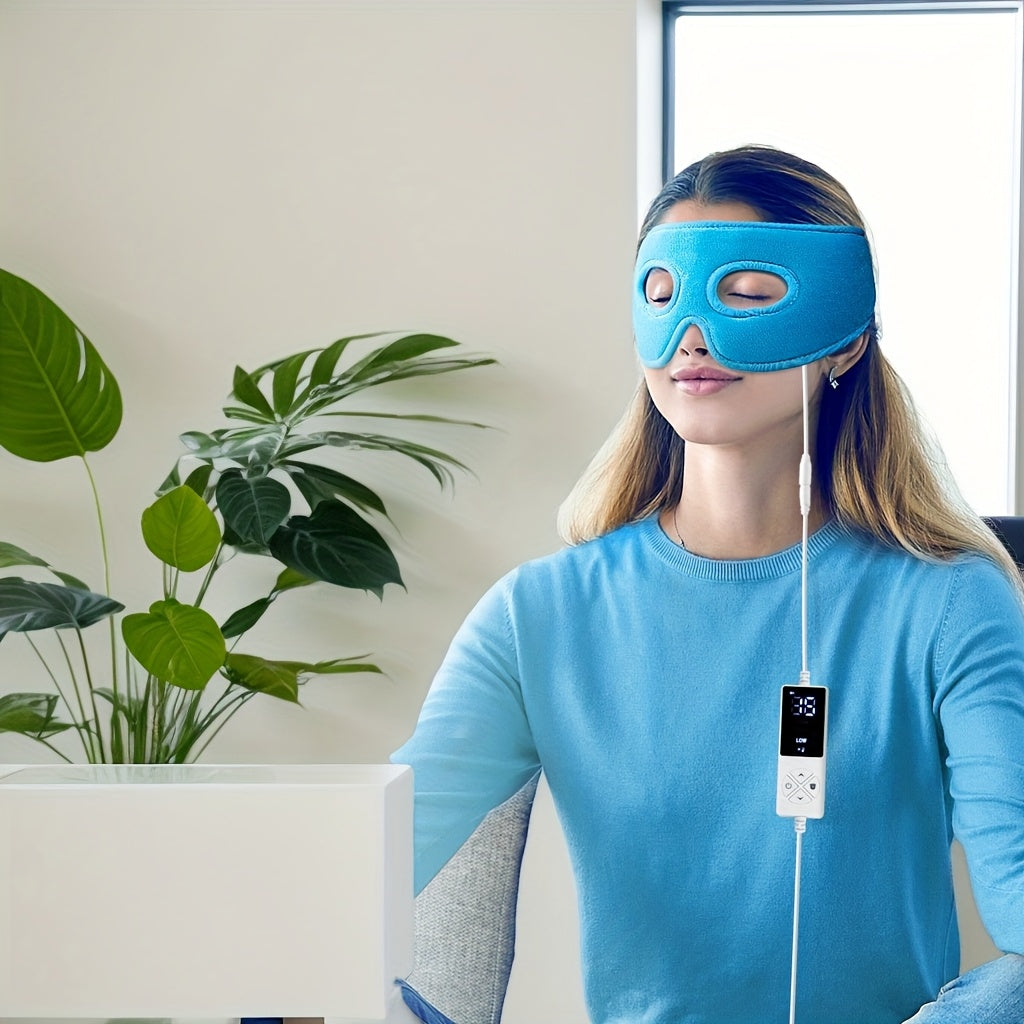 Heated Eye Mask, Eye Mask With 3 Temperature Adjustments And 5 Timer Settings, Extra Large Heated Eye Mask, Two Minute Quick Preheat, Essential For Home, Travel, Office, Perfect Gift.