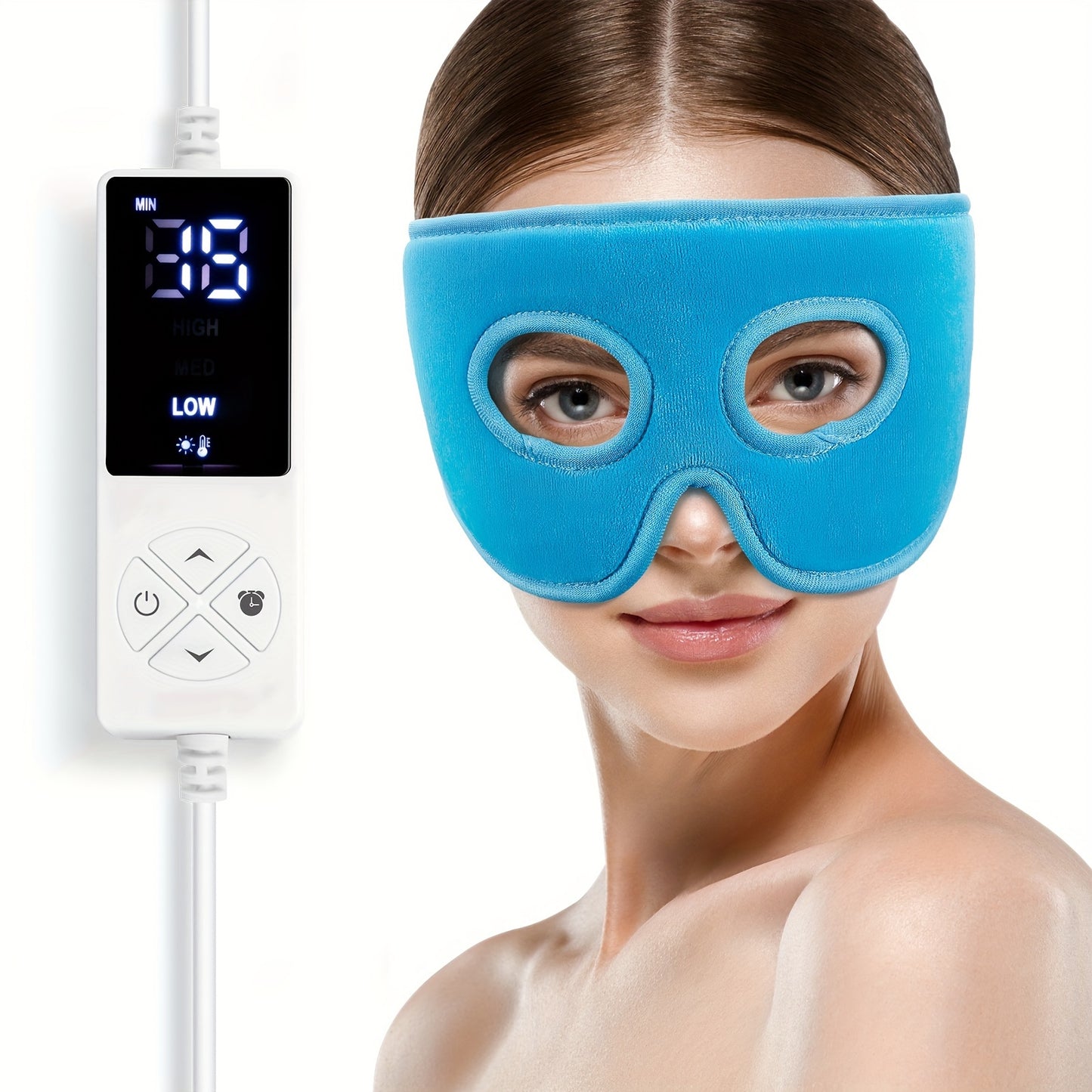 Heated Eye Mask, Eye Mask With 3 Temperature Adjustments And 5 Timer Settings, Extra Large Heated Eye Mask, Two Minute Quick Preheat, Essential For Home, Travel, Office, Perfect Gift.