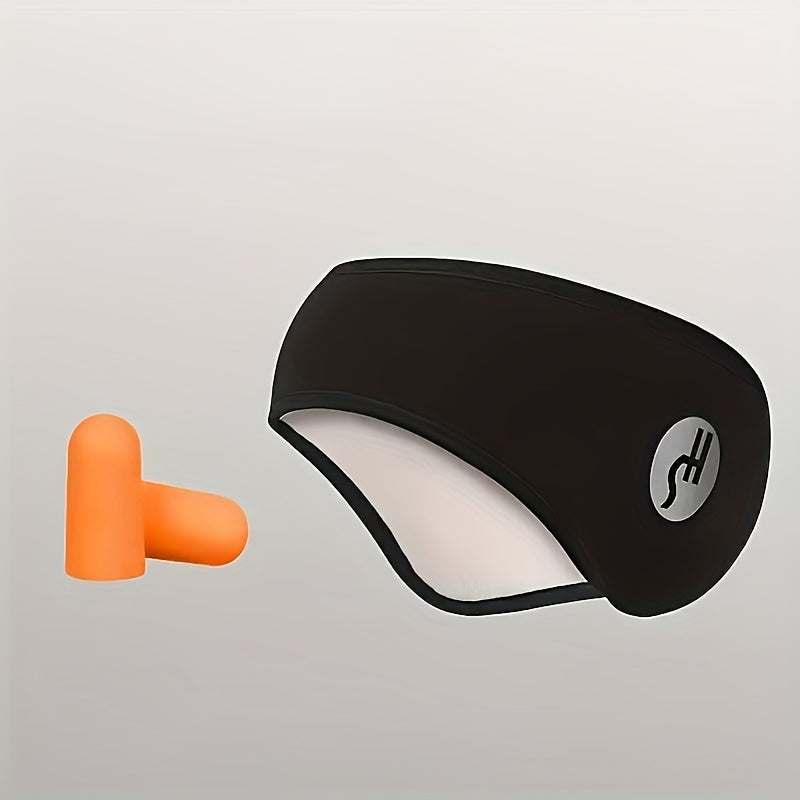 An eye mask with noise-reducing earplugs and earmuffs - Comfortable, adjustable soundproofing sleep mask, suitable for undisturbed rest, essential travel item, solid color style, no batteries required