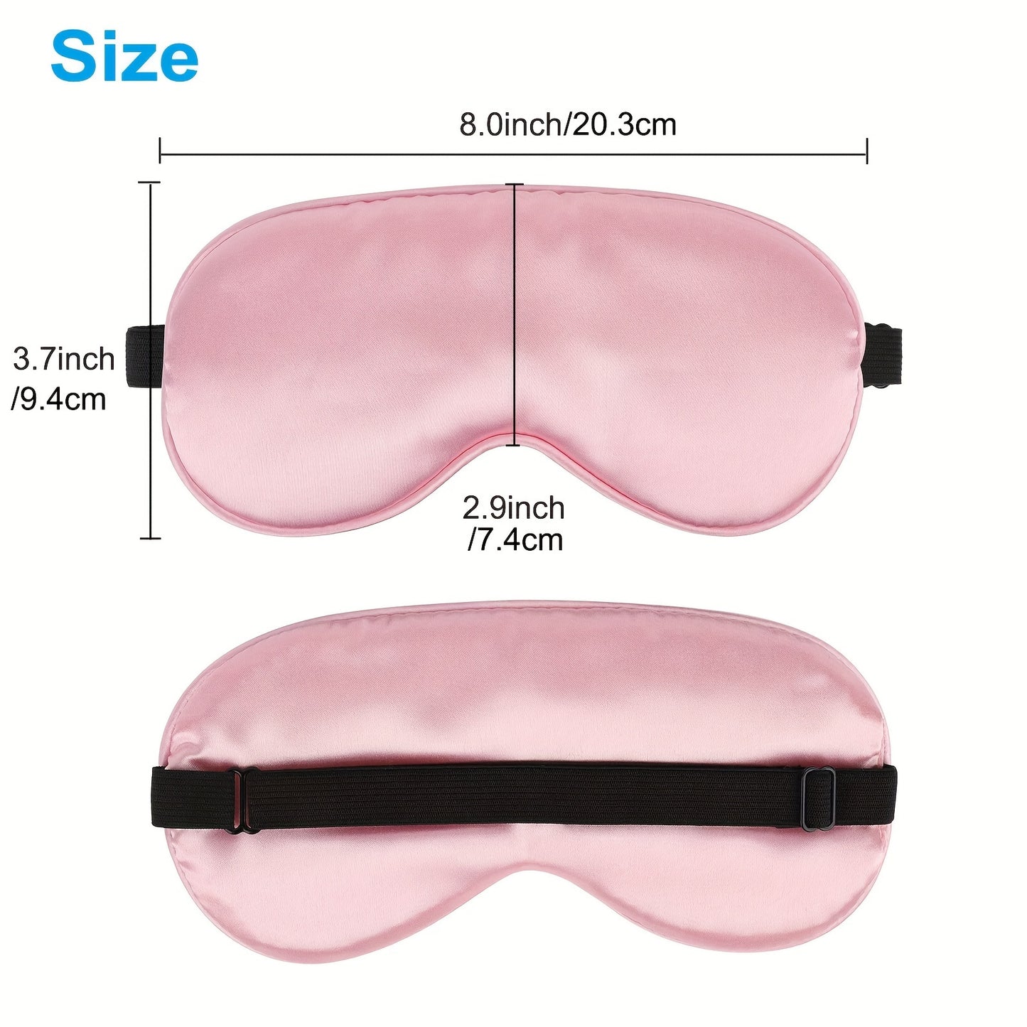 3pcs H290070, Light Blocking Eye Mask Powder+White+Black Warehouse Packaging