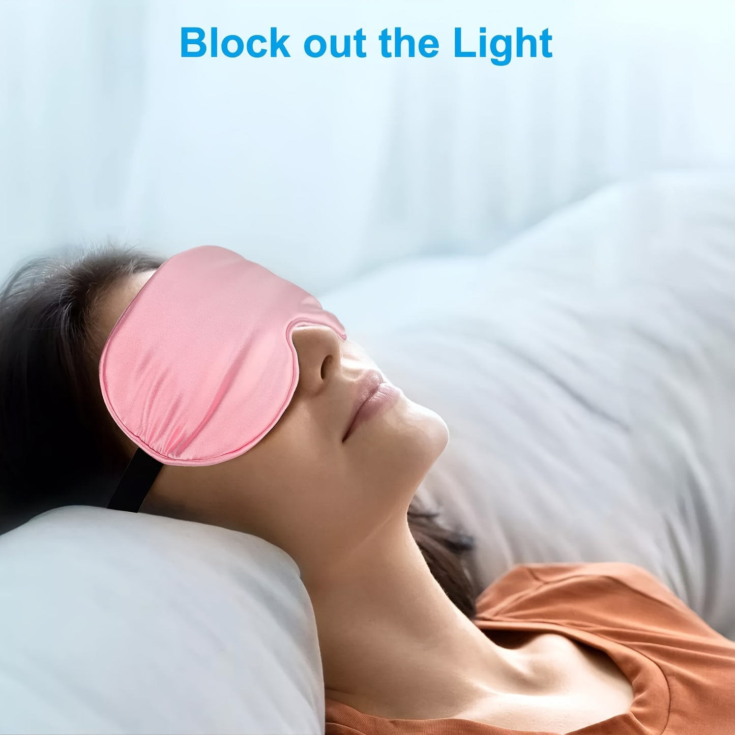 3pcs H290070, Light Blocking Eye Mask Powder+White+Black Warehouse Packaging
