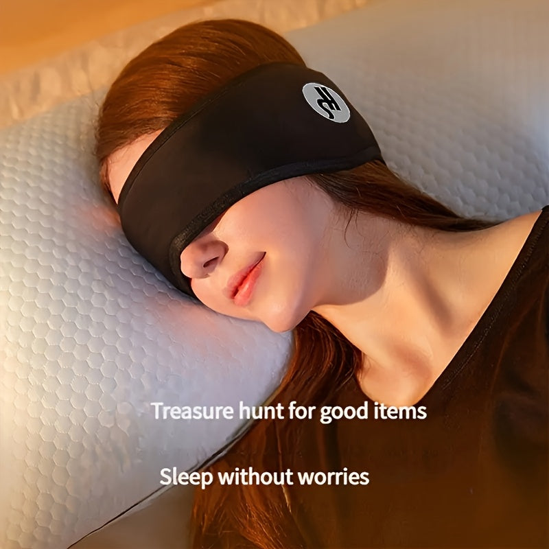 An eye mask with noise-reducing earplugs and earmuffs - Comfortable, adjustable soundproofing sleep mask, suitable for undisturbed rest, essential travel item, solid color style, no batteries required