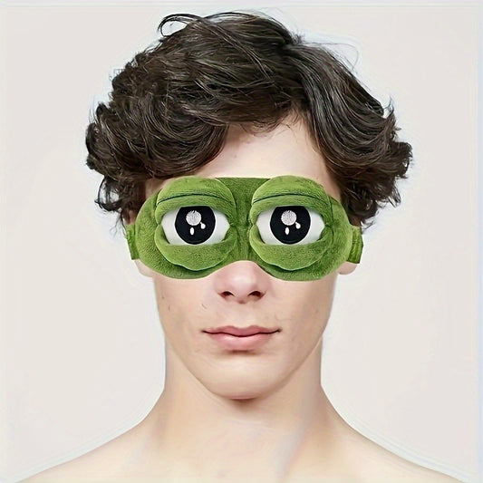 1Pc,Frog Eye Mask, Suitable for Sleep, Lunch Break, Travel, Home, Office, Eye Care, Nursing, Shading, Ice Application, Three-dimensional, Skin-friendly, Cute and Fun, Mother's Day, Graduation Season