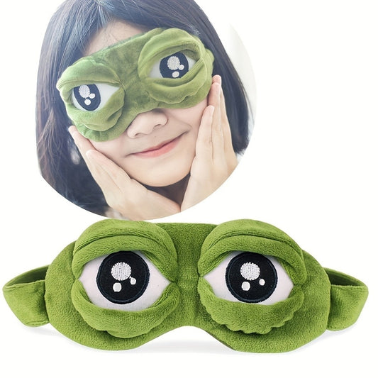 1Pc,Frog Eye Mask, Suitable for Sleep, Lunch Break, Travel, Home, Office, Eye Care, Nursing, Shading, Ice Application, Three-dimensional, Skin-friendly, Cute and Fun, Mother's Day, Graduation Season